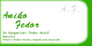 aniko fedor business card